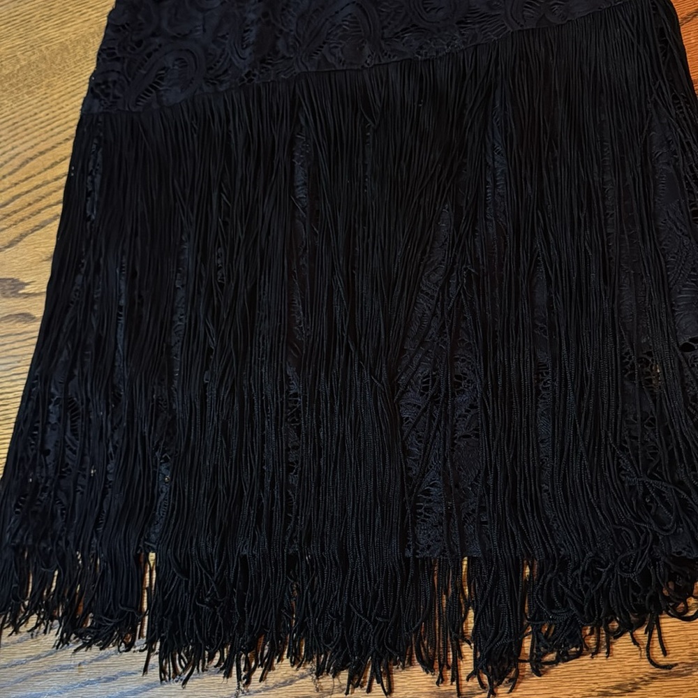 Wrangler  Black Fringe Skirt - Picture 4 of 5